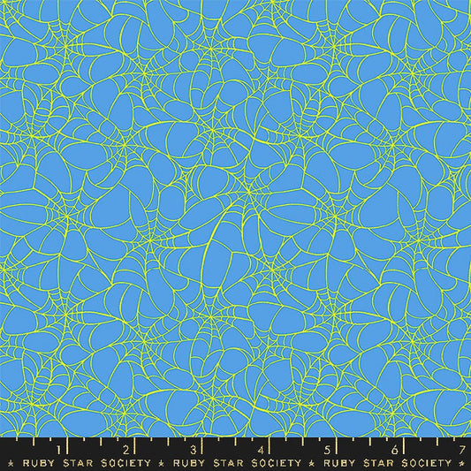 Glow Garden Tangled Webs Lindley Blue - Ruby Star Society from Fort Worth Fabric Studio