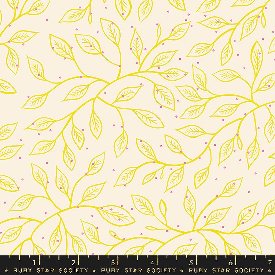 Glow Garden Wandering Vines Natural - Ruby Star Society from Fort Worth Fabric Studio