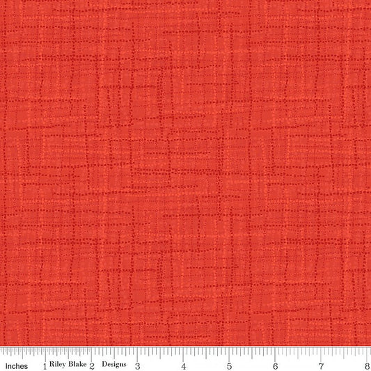 Grasscloth Cottons Vermilion - Riley Blake from Fort Worth Fabric Studio