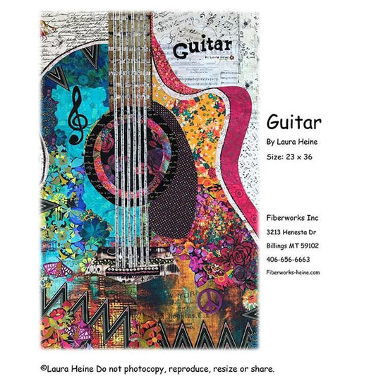 Guitar Quilt Pattern from Fiberworks Inc - Fiberworks Inc from Fort Worth Fabric Studio