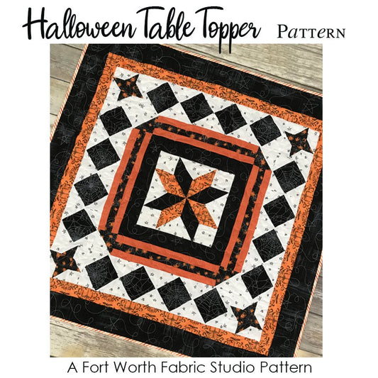 Halloween Table Topper Quilt Pattern FWFS PDF Download - Fort Worth Fabric Studio from Fort Worth Fabric Studio