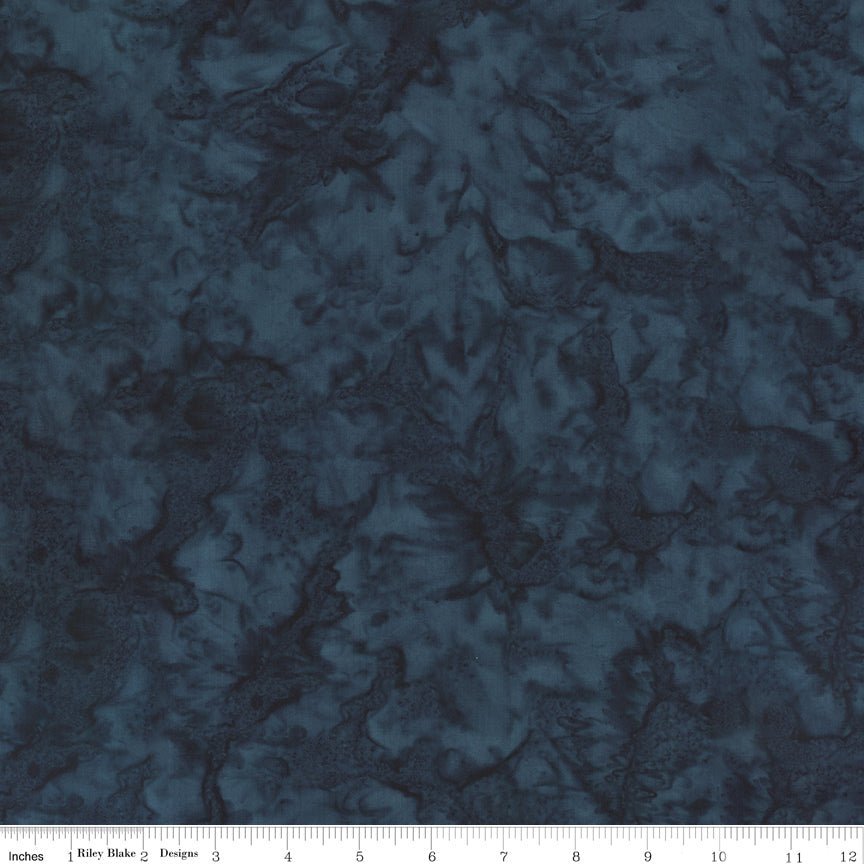 Hand - Dyes Batiks Midnight – Remnant 55″ × 44″ - Riley Blake from Fort Worth Fabric Studio