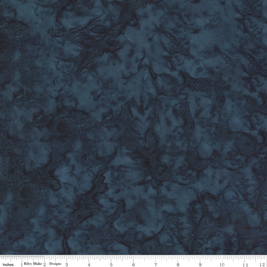 Hand-Dyes Batiks Midnight – Remnant 34″ × 44″