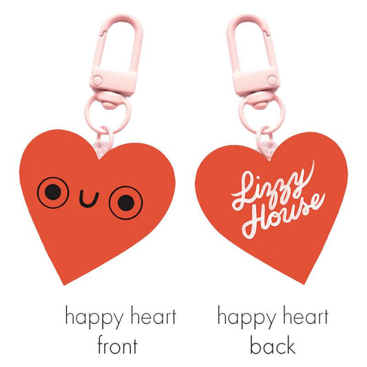 Happy Heart Zipper Glitter Charm by Lizzy House - Lizzy House from Fort Worth Fabric Studio