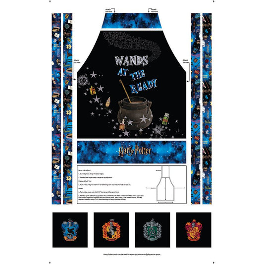 Harry Potter 36" X 57" Apron Panel Multi - Benartex from Fort Worth Fabric Studio