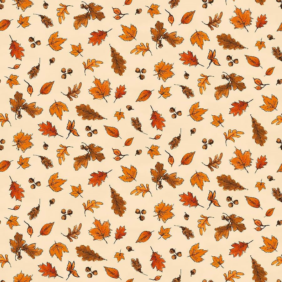 Haunted Acre Wood Leaves Yellow – Remnant 9″ × 44″