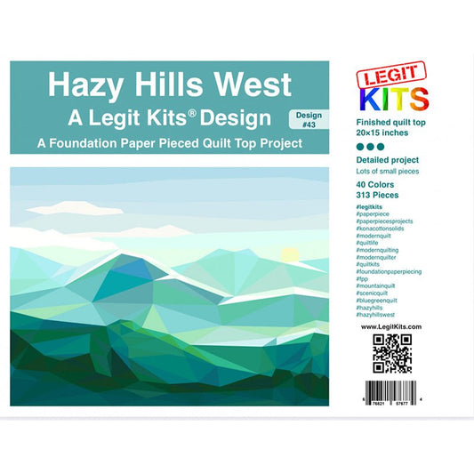 Hazy Hills West Foundation Paper Pieced Quilt Pattern by Legit Kits Design - Legit Kits Design from Fort Worth Fabric Studio
