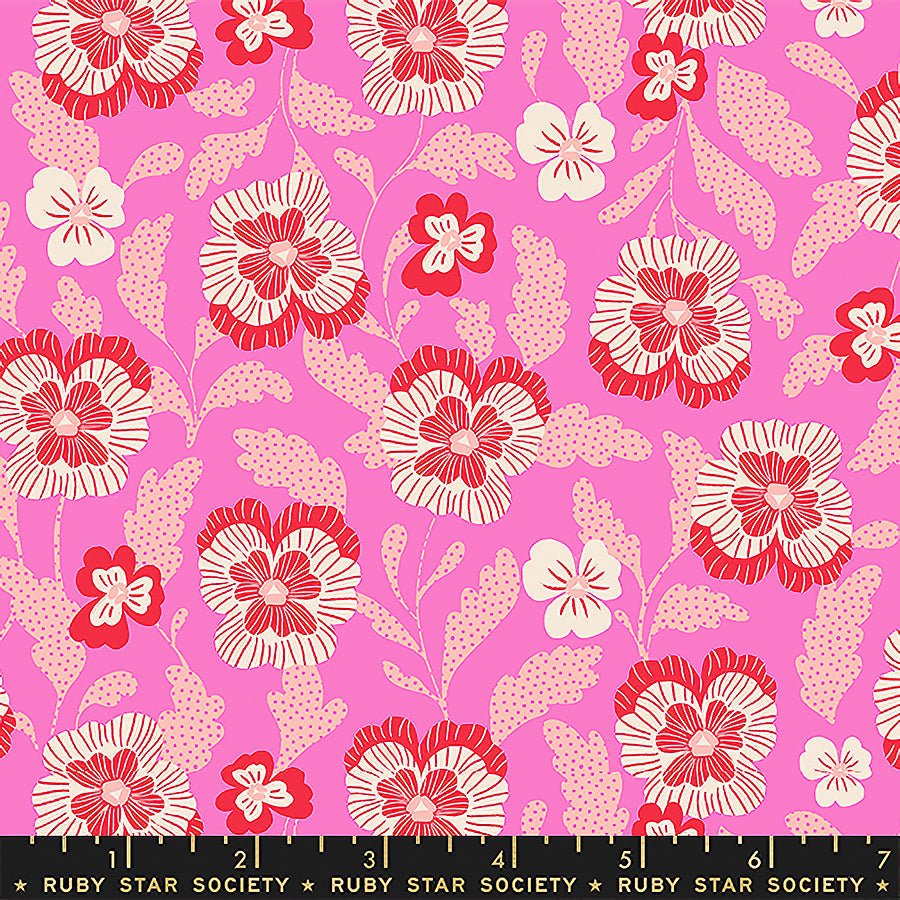 Hello Alice Violet Florals Lipstick – Remnant 44″ × 44″
