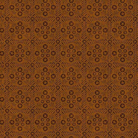 Henry Glass Oak & Maple Star Lattice Ochre 1 Yard Cut 1 Yard Cut by Henry Glass