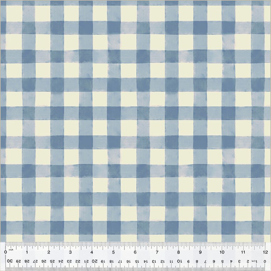 Highland Hooves Picnic Plaid Cornflower – Remnant 47″ × 44″ - Windham from Fort Worth Fabric Studio