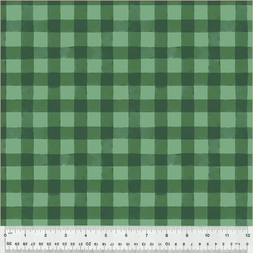 Highland Hooves Picnic Plaid Grassland – Remnant 17" × 44"