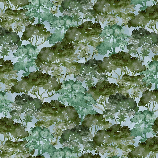 Highlander Trees Forest - Studio E from Fort Worth Fabric Studio
