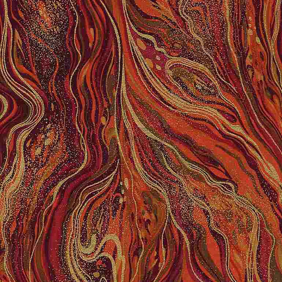 Holiday Blenders Abstract Marbling Harvest Metallic - Timeless Treasures from Fort Worth Fabric Studio