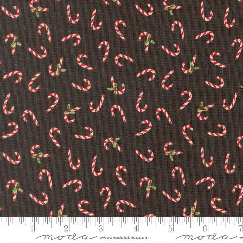 Holiday Cheer Candy Canes Midnight - Moda from Fort Worth Fabric Studio