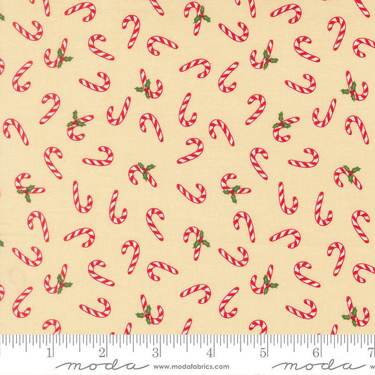 Holiday Cheer Candy Canes Natural - Moda from Fort Worth Fabric Studio