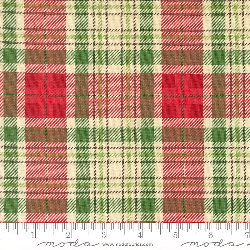 Holiday Cheer Checks & Plaids Natural – Remnant 12″ × 44″