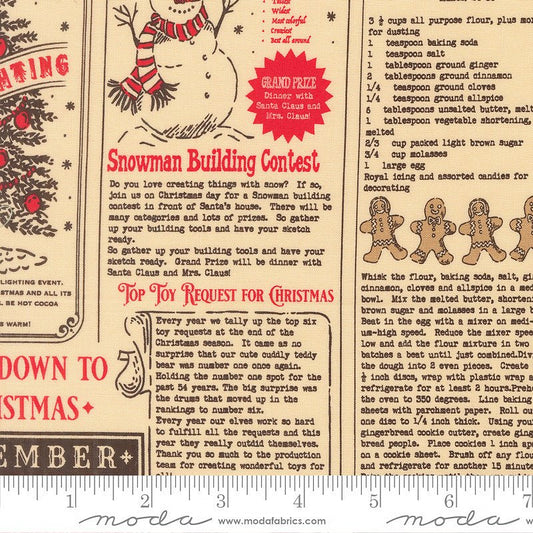 Holiday Cheer Text & Words Natural - Moda from Fort Worth Fabric Studio