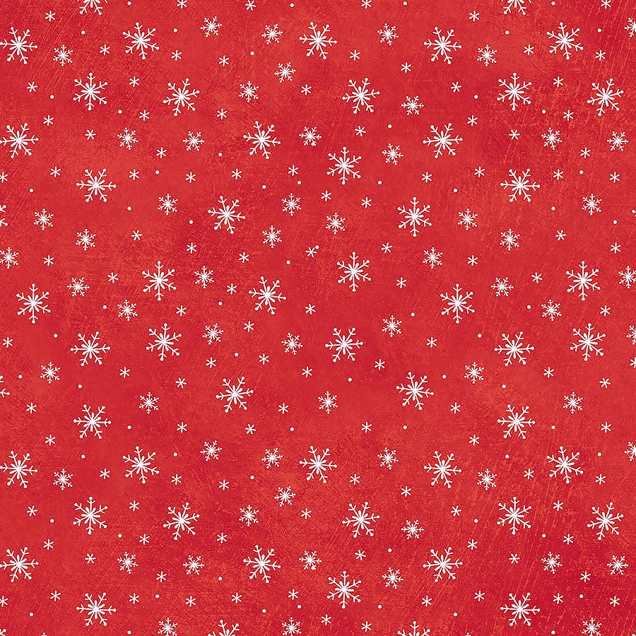 Holly Jolly Snowflake Red – Remnant 16″ × 44″