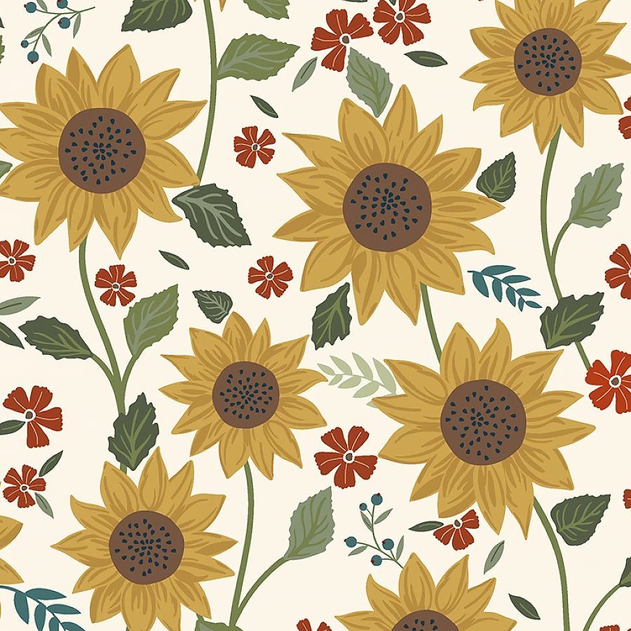 Honeycrisp Sunshine Ivory – Remnant 18″ × 44″ - Windham from Fort Worth Fabric Studio
