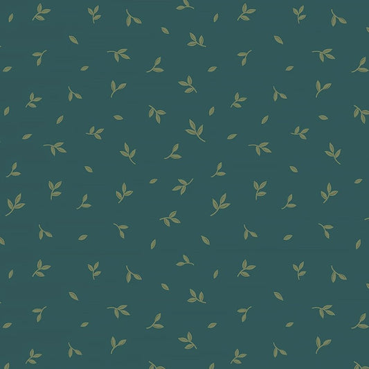 Honeycrisp Tumbling Leaves Spruce - Windham from Fort Worth Fabric Studio