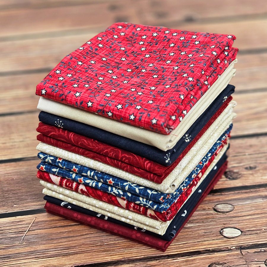 Honky Tonk Blues Red White & Blue Fat Quarter Bundle (10 FQs) – FWFS Exclusive - Fort Worth Fabric Studio from Fort Worth Fabric Studio