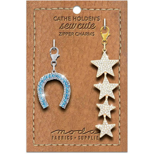 Horseshoe Stars Zipper Charms from Moda Fabrics - Moda from Fort Worth Fabric Studio