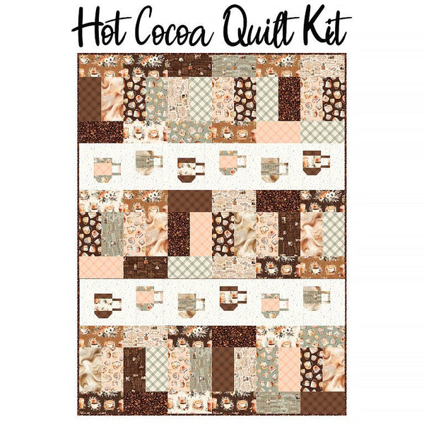 Hot Cocoa Quilt Kit with Coffee Time from Riley Blake - Riley Blake from Fort Worth Fabric Studio