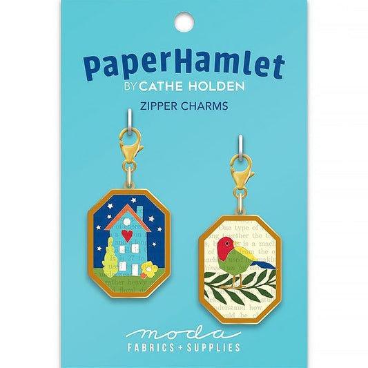 House & Bird Zipper Charms from Moda Fabrics - Moda from Fort Worth Fabric Studio