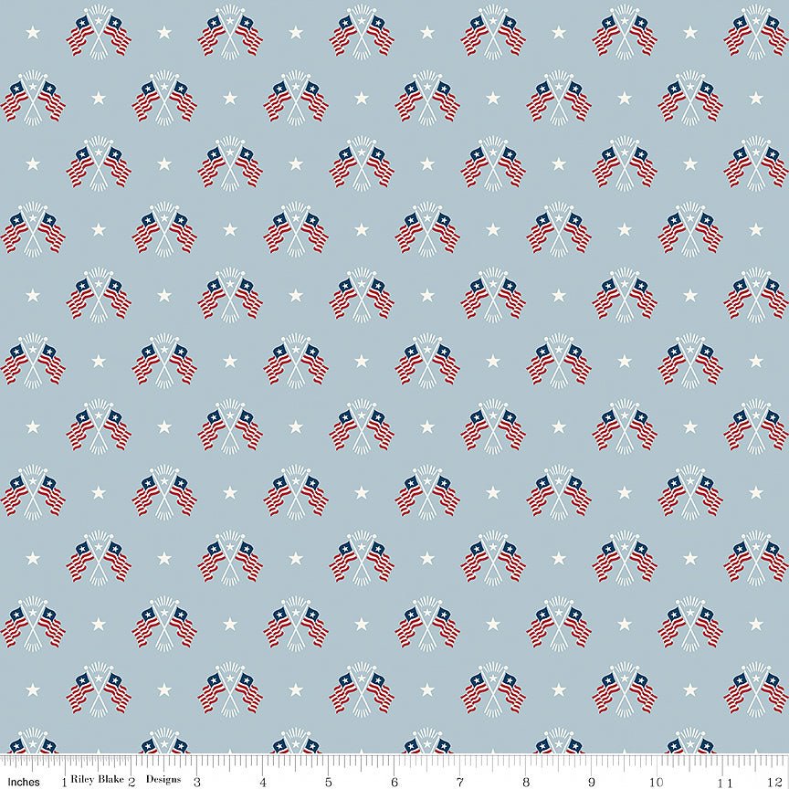 Independence Old Story Blue - Riley Blake from Fort Worth Fabric Studio