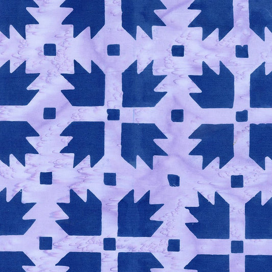 Ink & Edge Batiks Bear Paw Iris - Anthology Batiks from Fort Worth Fabric Studio