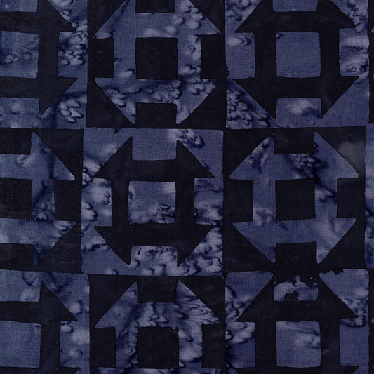 Ink & Edge Batiks Churn Dash Ink - Anthology Batiks from Fort Worth Fabric Studio