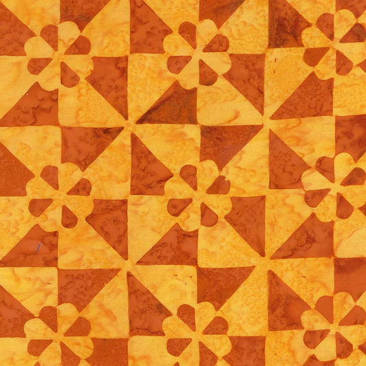 Ink & Edge Batiks Hearts & Gizzards Cheddar - Anthology Batiks from Fort Worth Fabric Studio