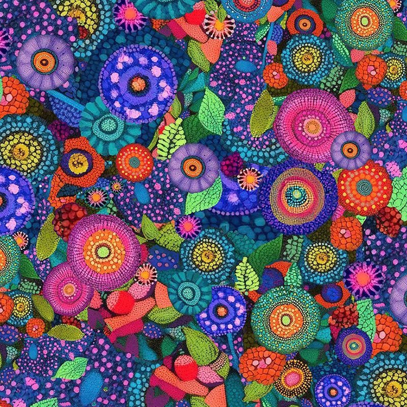 Jubilant Floral Garden – Remnant 32″ × 44″