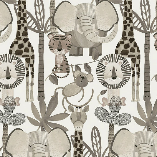 Jungle Romp Minky Jungle Animals Multi - Henry Glass from Fort Worth Fabric Studio