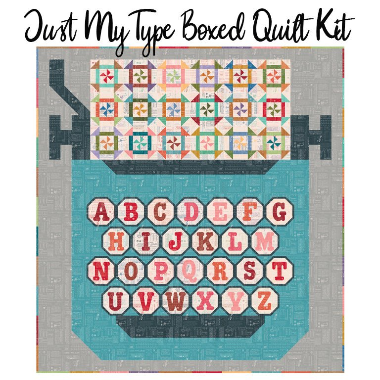 Just My Type Boxed Quilt Kit with TYPE/ography from Riley Blake Kit by Riley Blake