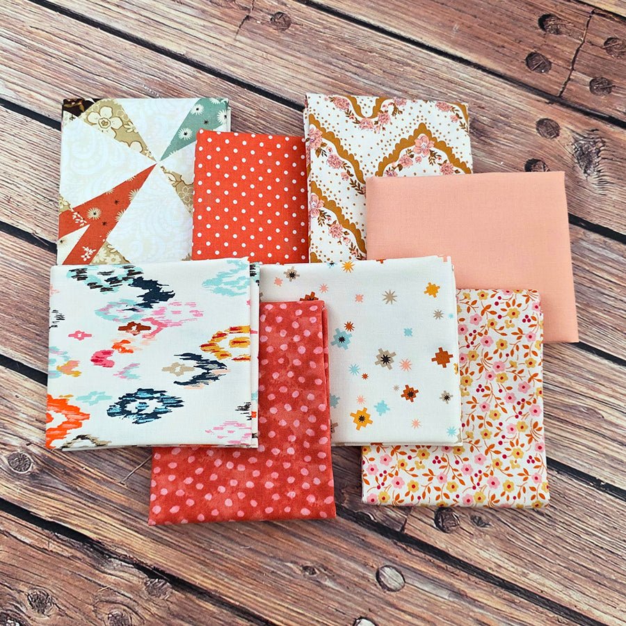 Just Peachy Babe – FWFS Exclusive 8 Piece Fat Quarter Bundle - Fort Worth Fabric Studio from Fort Worth Fabric Studio