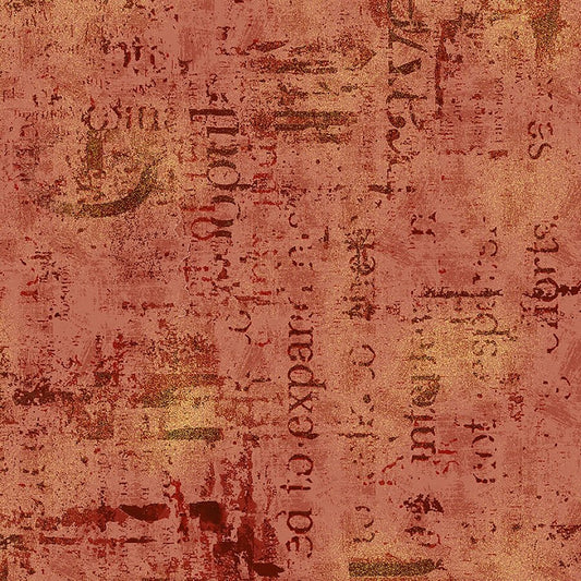 Just Sayin' Mixed Media Texture Terracotta - Studio E from Fort Worth Fabric Studio