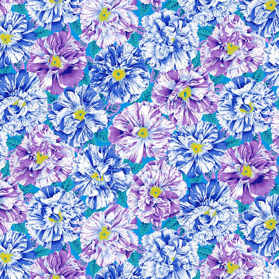 Kaffe Fassett Collective Bouffant Blue - Free Spirit from Fort Worth Fabric Studio