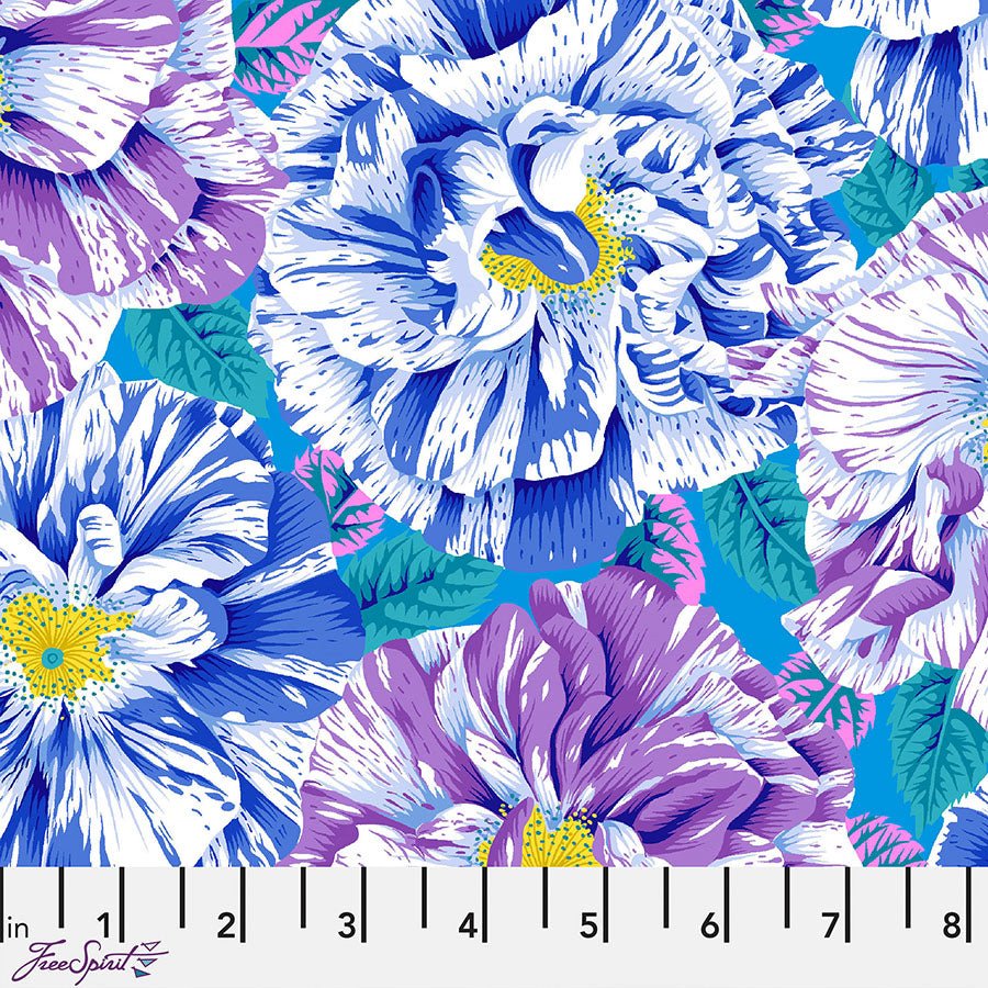Kaffe Fassett Collective Bouffant Blue - Free Spirit from Fort Worth Fabric Studio