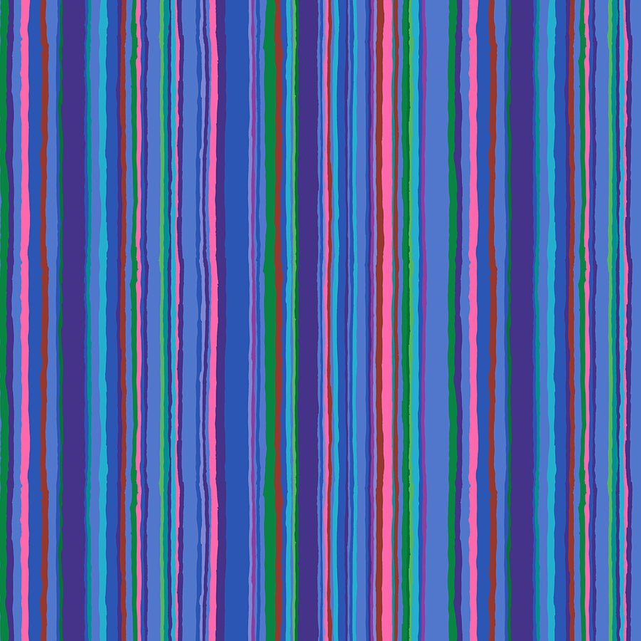 Kaffe Fassett Collective Echo Stripe Blue - Free Spirit from Fort Worth Fabric Studio