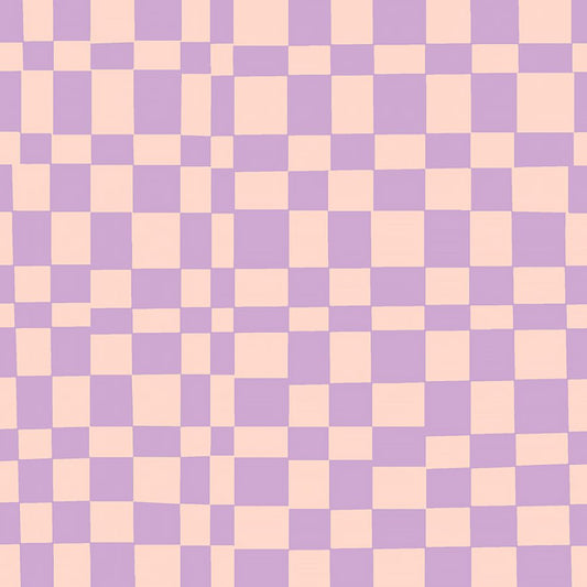 Kaleidoscope Checker Blush/Vervain - Windham from Fort Worth Fabric Studio