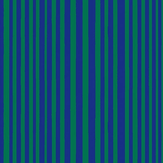 Kaleidoscope Mini Stripe Majorelle Blue/Kelp - Windham from Fort Worth Fabric Studio