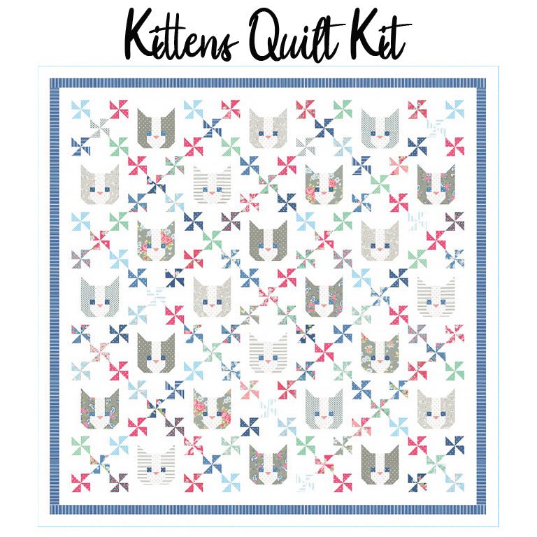 Kittens Quilt Kit with A Cat Named Stitch from Moda - Moda from Fort Worth Fabric Studio