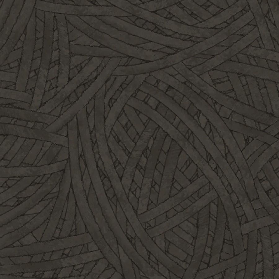 Knit 1, Purr 2 Yarn Texture Charcoal – Remnant 16″ × 44″ - Studio E from Fort Worth Fabric Studio