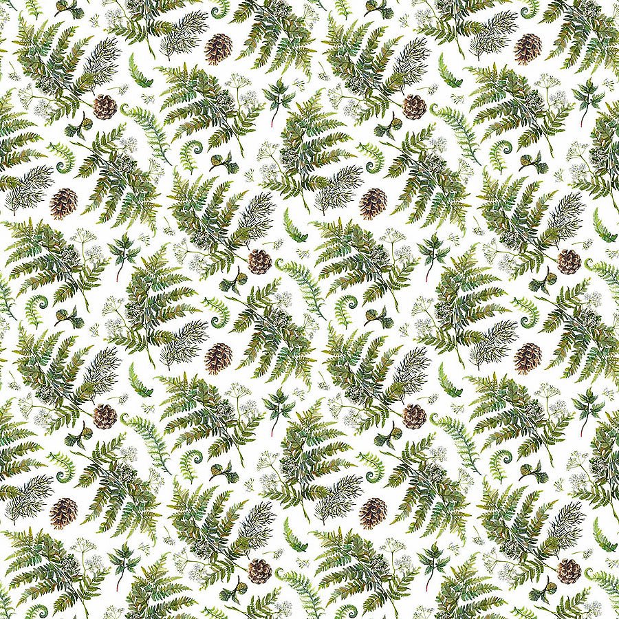 Lakeside Retreat Ferns White Multi - Northcott from Fort Worth Fabric Studio