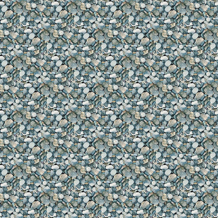 Lakeside Retreat River Rocks Green Multi - Northcott from Fort Worth Fabric Studio