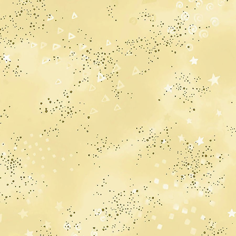 Laurel Burch Basics Glitter Cream Metallic – Remnant 10" × 44"
