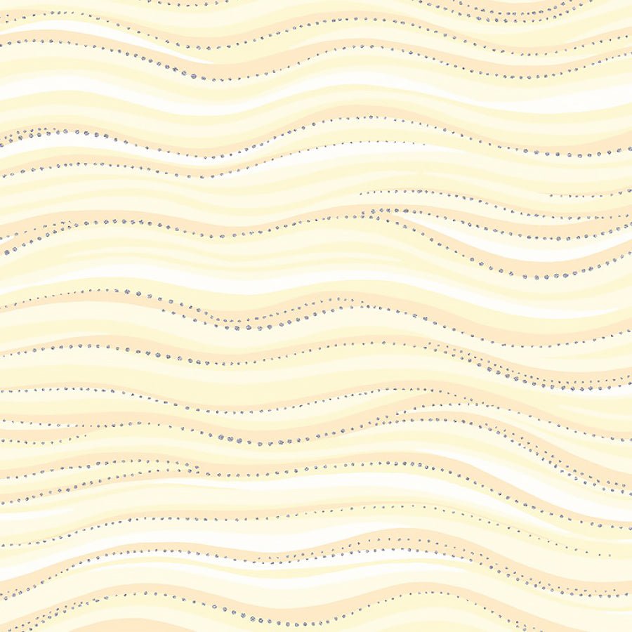 Laurel Burch Basics Wave Sand Wave Metallic - Clothworks from Fort Worth Fabric Studio