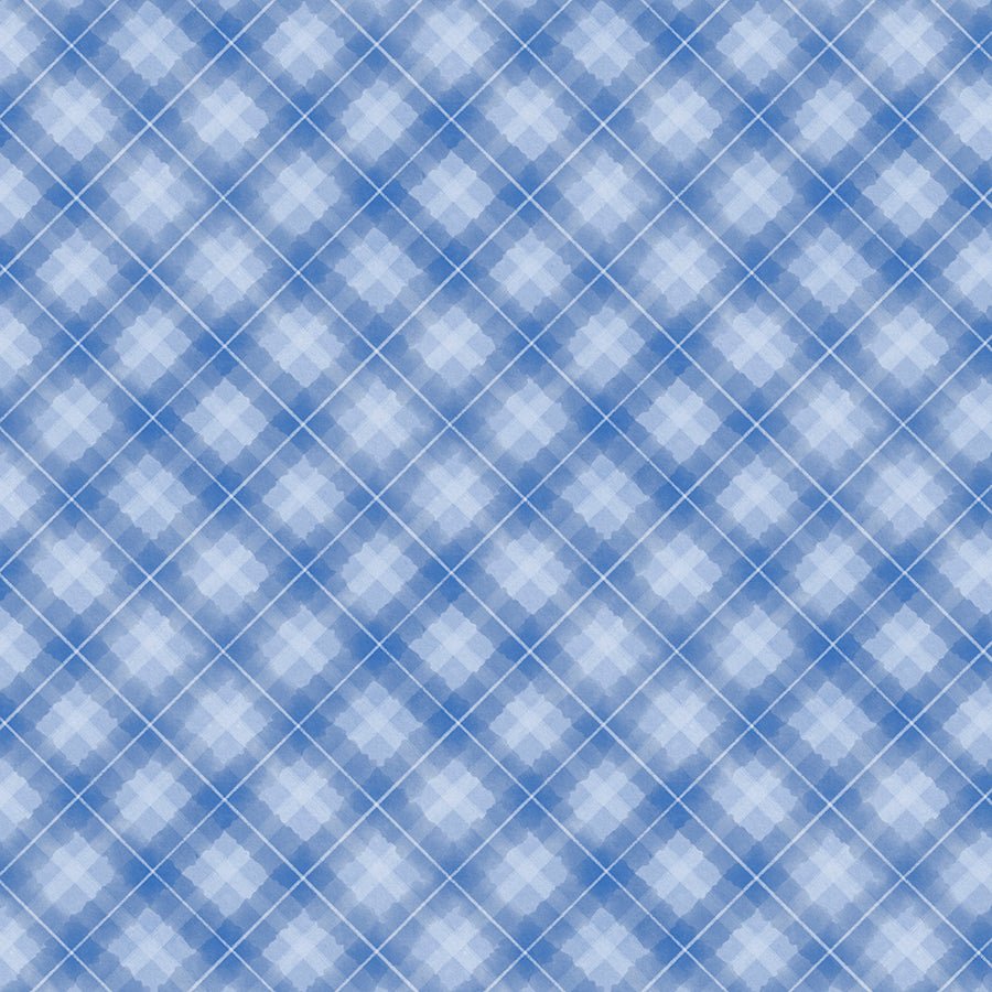 Let It Snow - Man! Plaid Medium Blue - Wilmington Prints from Fort Worth Fabric Studio