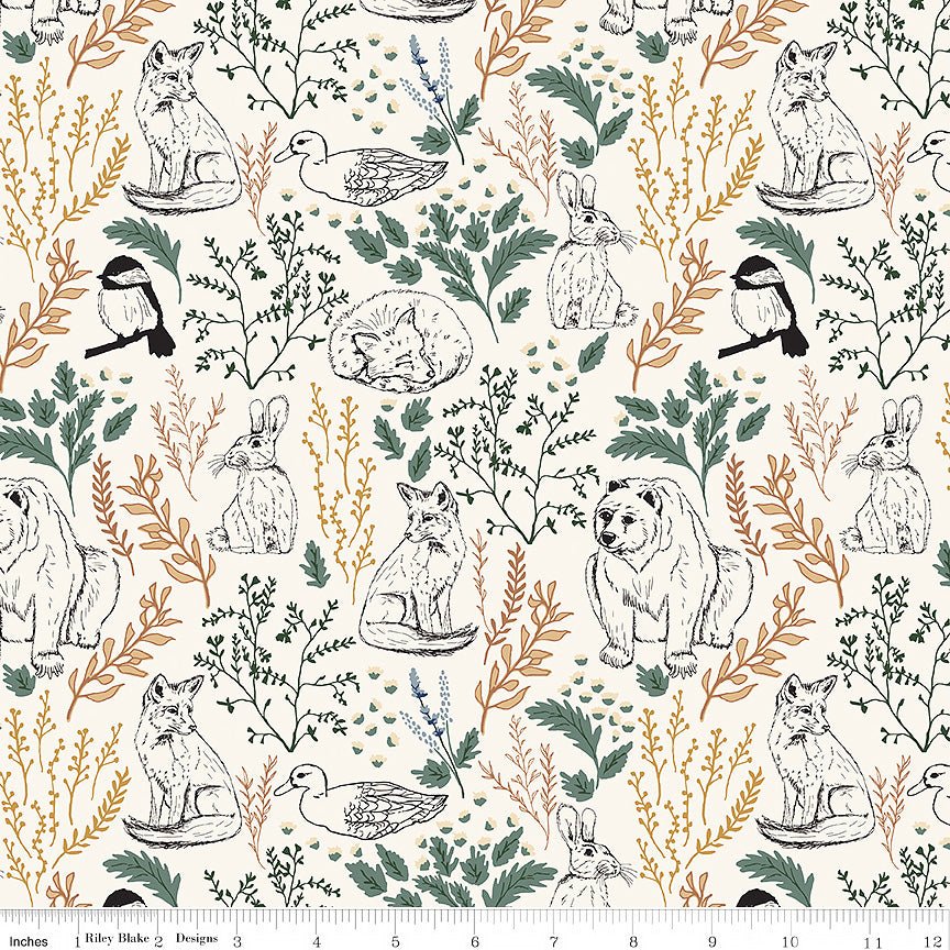 Let's Wander Main Cream - Riley Blake from Fort Worth Fabric Studio